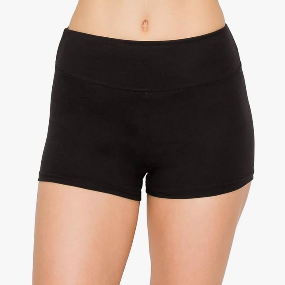 NWT ALWAYS Women Workout Yoga Shorts in Black
